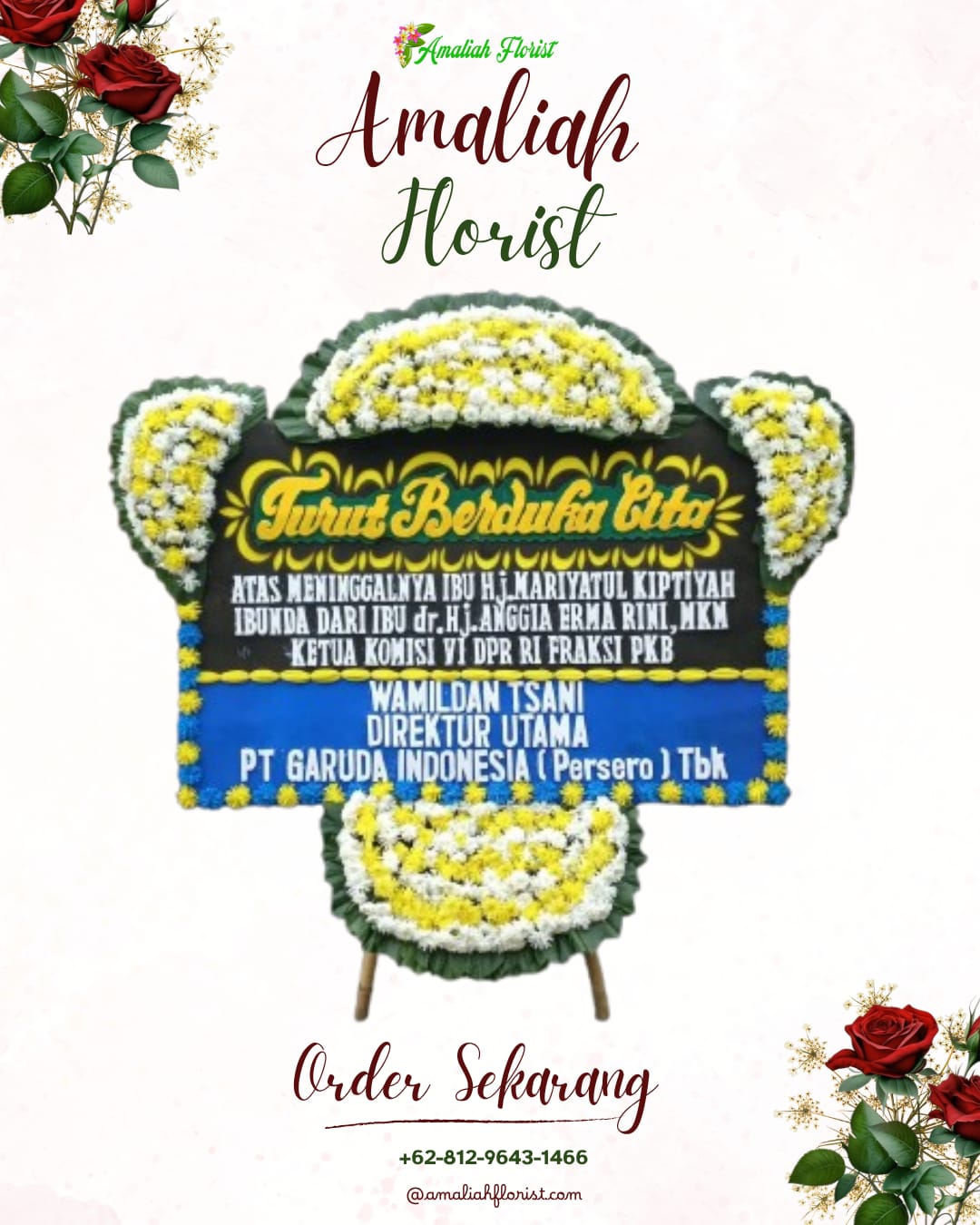 Papan Bunga Duka Undaan